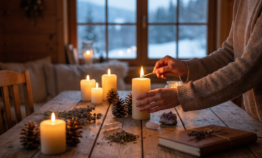 ritual de inicio de año con velas